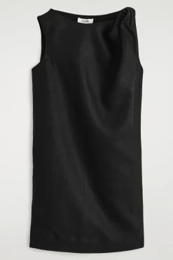MINIKLEID AUS LEINEN MIT TWIST-DETAIL