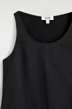 MINIKLEID AUS NYLON MIT JERSEYEINSÄTZEN