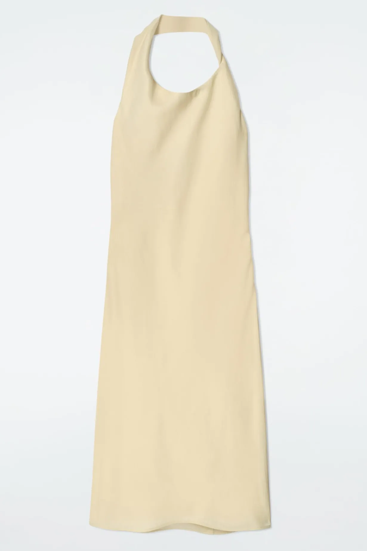 NECKHOLDER-KLEID AUS LEINEN-MIX