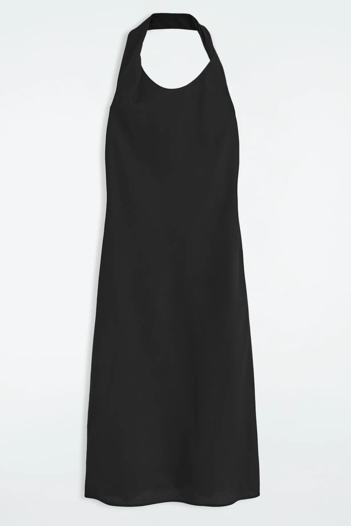 NECKHOLDER-KLEID AUS LEINEN-MIX