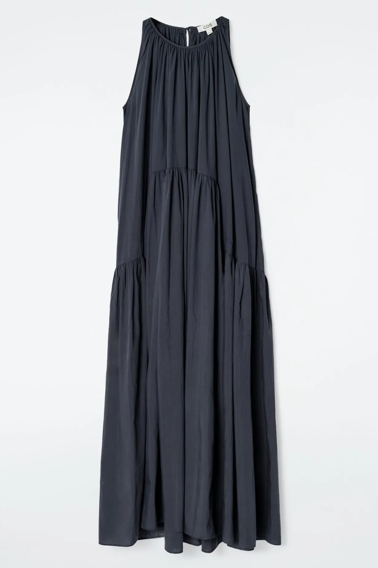NECKHOLDER-MAXIKLEID MIT RAFFUNGEN