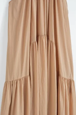 NECKHOLDER-MAXIKLEID MIT RAFFUNGEN