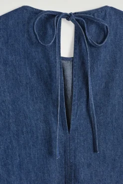 OBERTEIL AUS DENIM MIT SCHÖSSCHEN