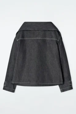 OBERTEIL AUS RAW DENIM MIT SCHALDETAIL