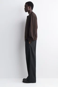 OVERSIZED-HEMD AUS LEINEN MIT GRANDAD-KRAGEN