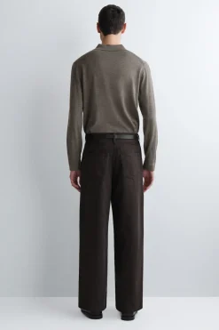 OVERSIZED-HOSE AUS DENIM MIT WEITEM BEIN