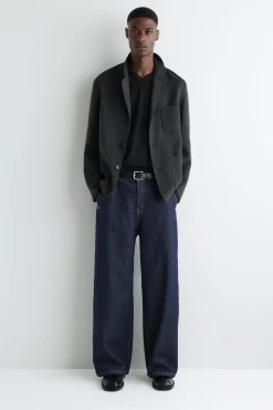OVERSIZED-HOSE AUS DENIM MIT WEITEM BEIN