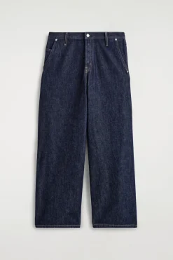 OVERSIZED-HOSE AUS DENIM MIT WEITEM BEIN