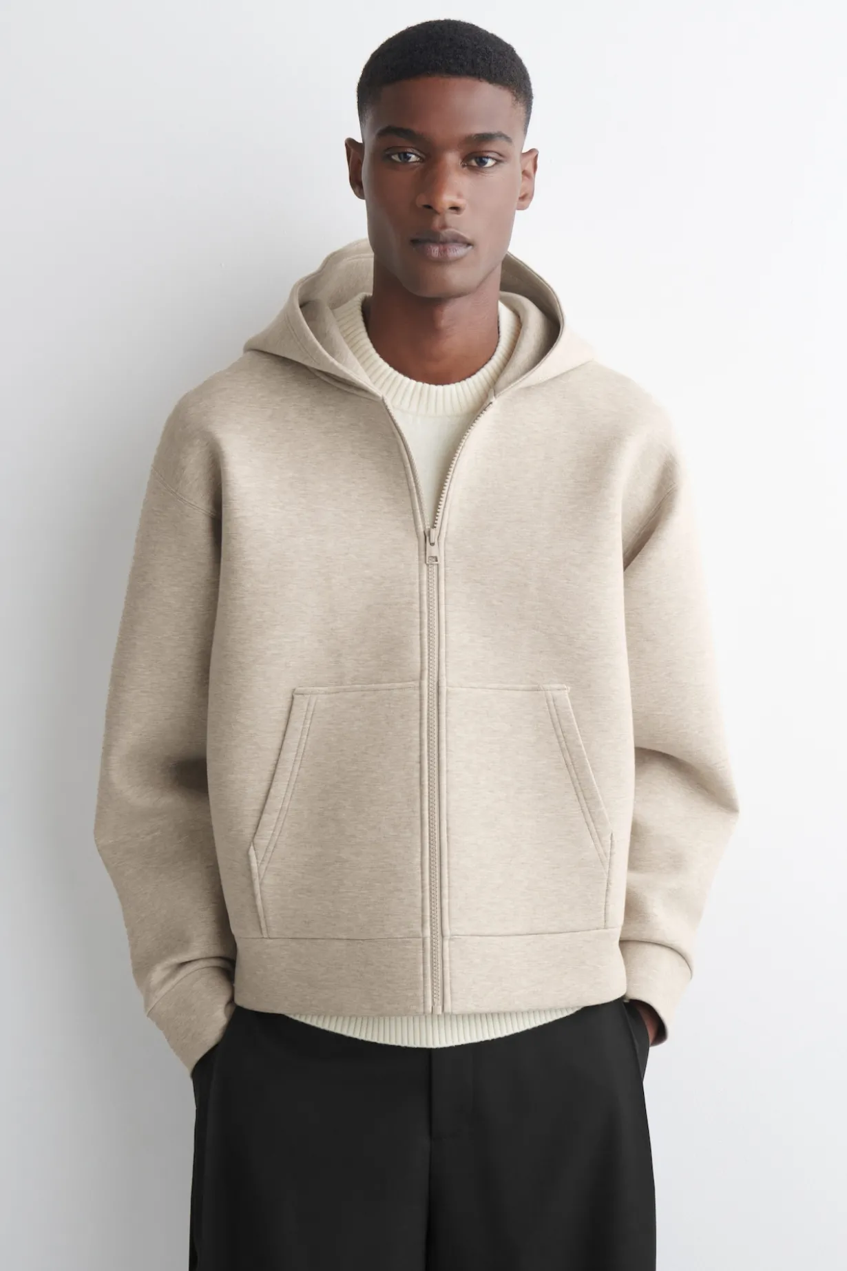 OVERSIZED-KAPUZENJACKE AUS SCUBA-JERSEY