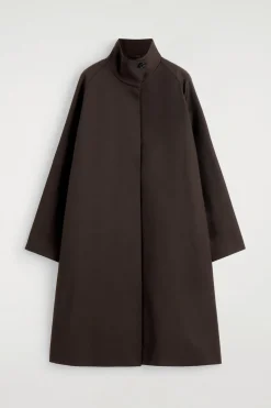OVERSIZED-MANTEL MIT TRICHTERKRAGEN