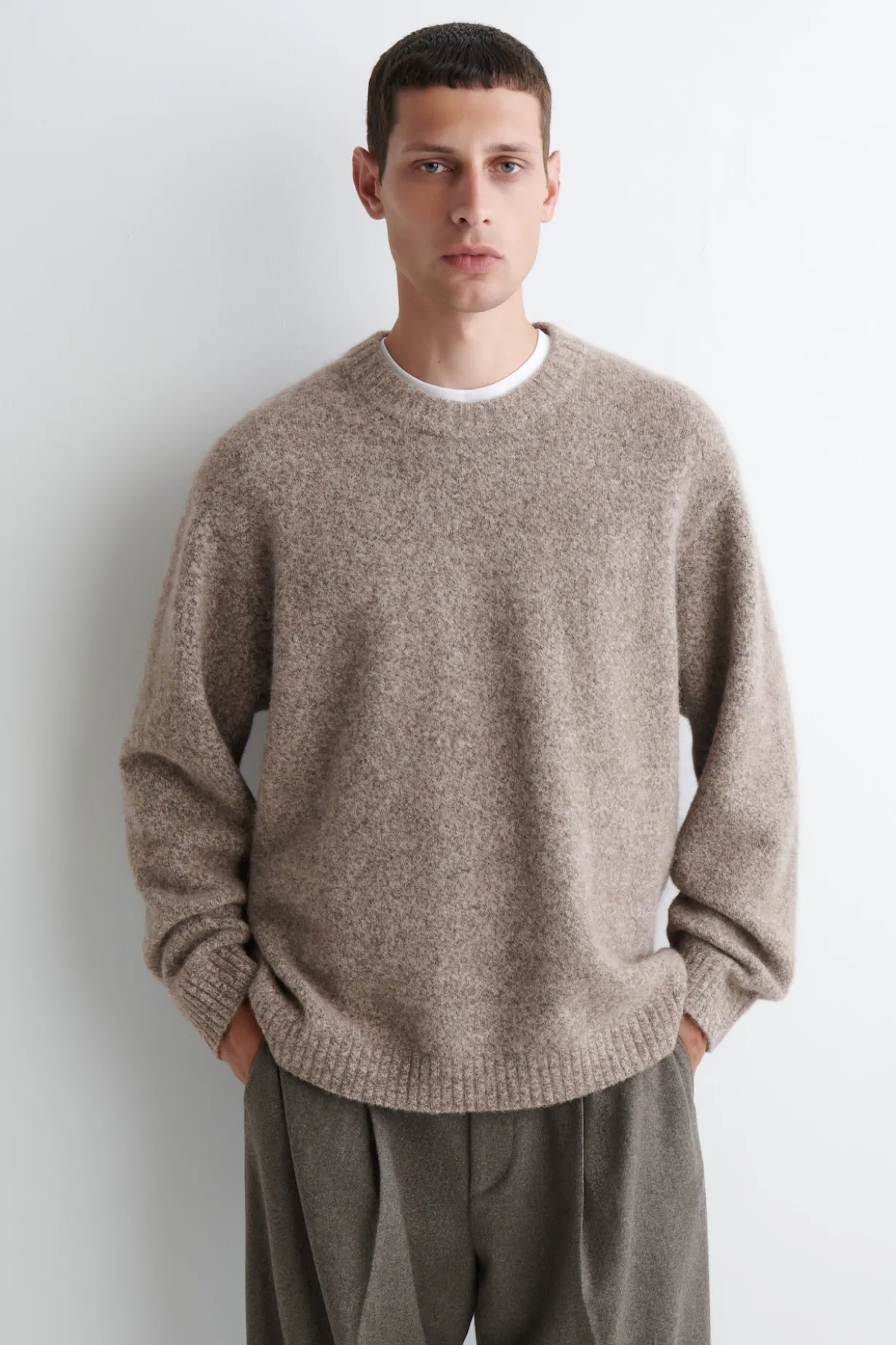 OVERSIZED-PULLOVER AUS ALPAKA-MIX