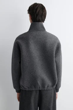 OVERSIZED-PULLOVER AUS SCUBA MIT TRICHTERKRAGEN