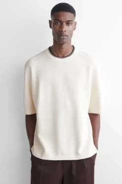 OVERSIZED-T-SHIRT AUS DOUBLEFACE-STRICK