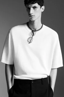 OVERSIZED-T-SHIRT AUS DOUBLEFACE-STRICK