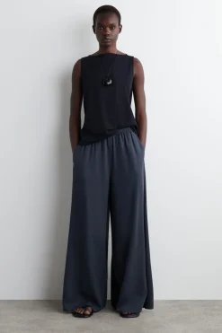 PALAZZO-HOSE AUS TWILL