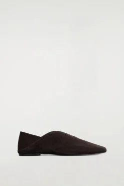 PANTOLETTEN AUS VELOURSLEDER