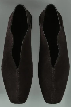 PANTOLETTEN AUS VELOURSLEDER