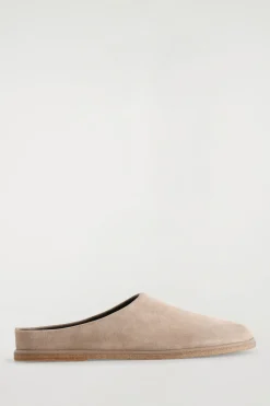 PANTOLETTEN AUS VELOURSLEDER