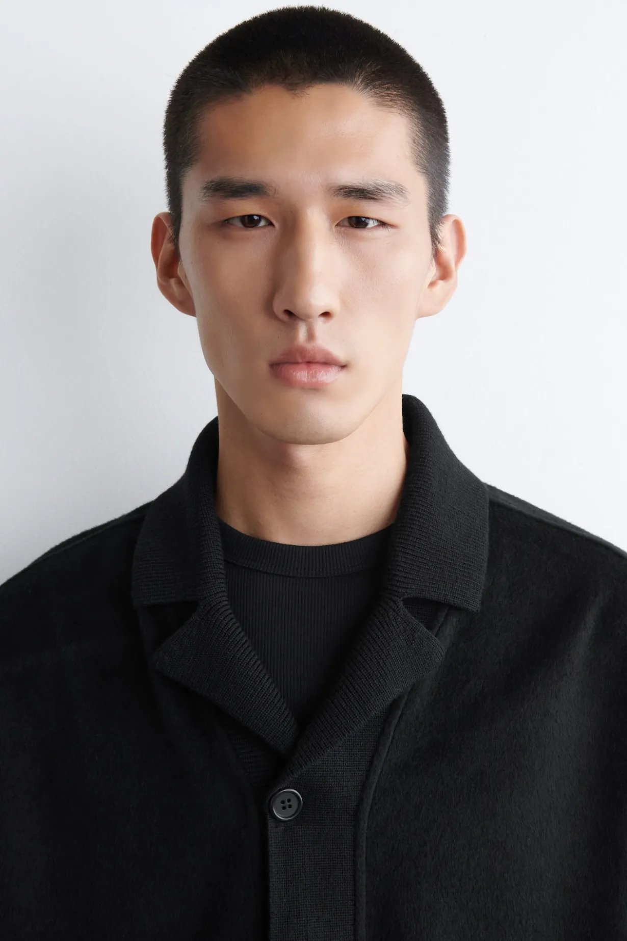 PLACKET-DETAIL WOOL-BLEND POLO JUMPER