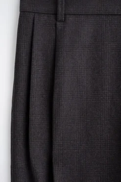 PLEATED WOOL RELAXED-FIT STRAIGHT-LEG TROUSERS