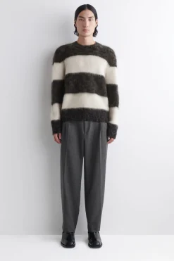 PLEATED WOOL RELAXED-FIT STRAIGHT-LEG TROUSERS
