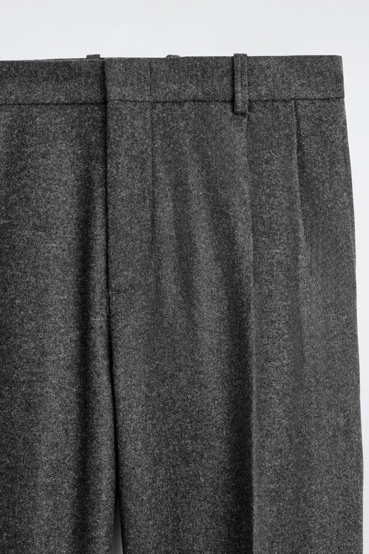 PLEATED WOOL RELAXED-FIT STRAIGHT-LEG TROUSERS