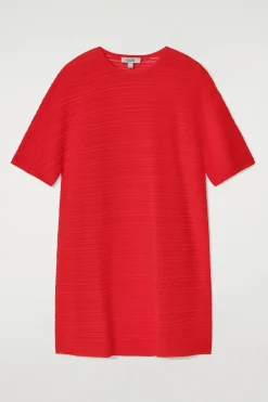 PLISSIERTES MINIKLEID AUS STRICK