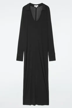 POLO-MAXIKLEID MIT TIEFEM AUSSCHNITT