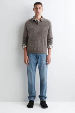 POLOPULLOVER AUS GEBÜRSTETEM KASCHMIR