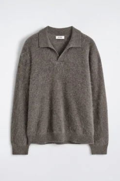 POLOPULLOVER AUS GEBÜRSTETEM KASCHMIR