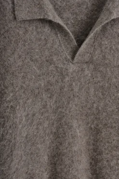 POLOPULLOVER AUS GEBÜRSTETEM KASCHMIR