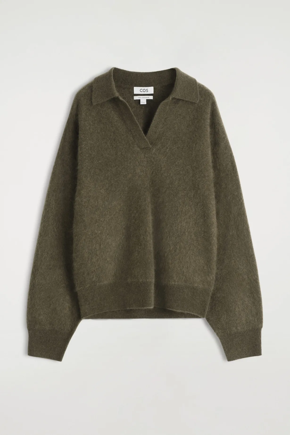 POLOPULLOVER AUS GEBÜRSTETEM KASCHMIR