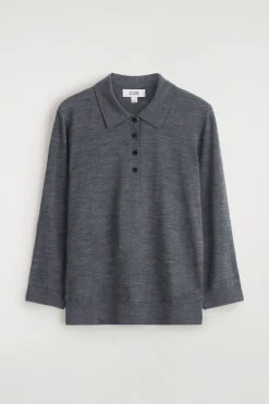 POLOPULLOVER AUS MERINOWOLLE