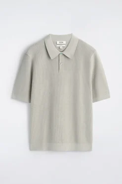 POLOSHIRT AUS BAUMWOLLE IN WAFFELOPTIK