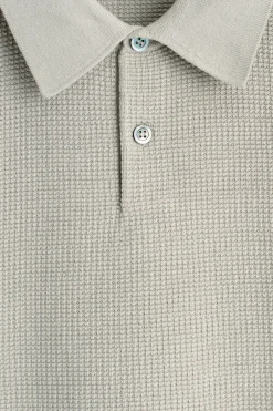 POLOSHIRT AUS BAUMWOLLE IN WAFFELOPTIK