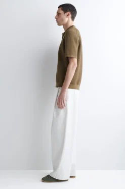 POLOSHIRT AUS BAUMWOLLE IN WAFFELOPTIK