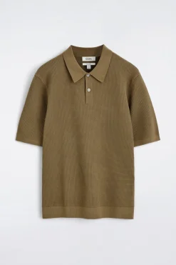 POLOSHIRT AUS BAUMWOLLE IN WAFFELOPTIK