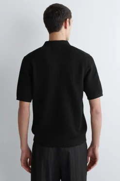 POLOSHIRT AUS BAUMWOLLE IN WAFFELOPTIK