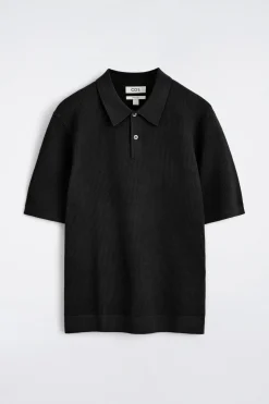 POLOSHIRT AUS BAUMWOLLE IN WAFFELOPTIK
