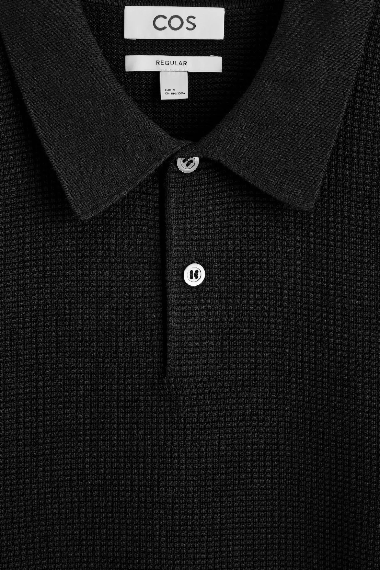 POLOSHIRT AUS BAUMWOLLE IN WAFFELOPTIK