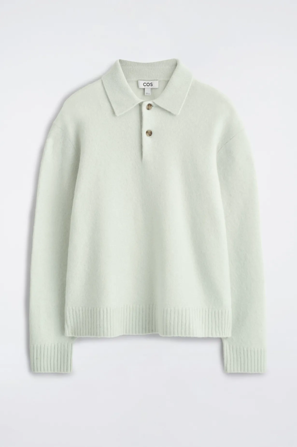 POLOSHIRT AUS GEBÜRSTETER WOLLE