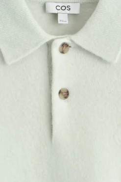 POLOSHIRT AUS GEBÜRSTETER WOLLE