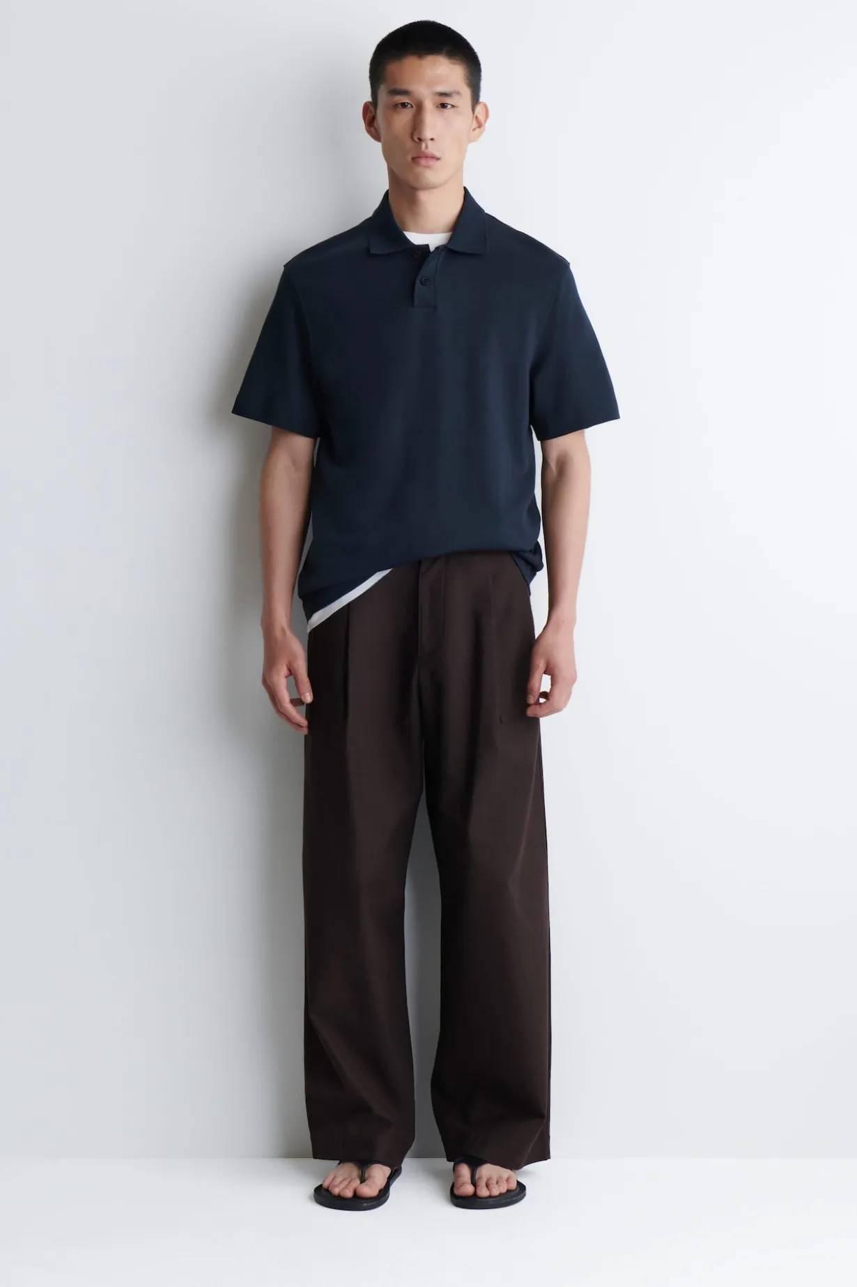 POLOSHIRT AUS INTERLOCK-BAUMWOLLE