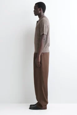POLOSHIRT AUS KASCHMIR-LEINEN-MIX