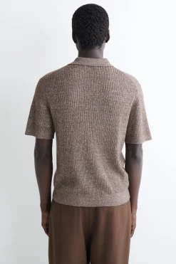 POLOSHIRT AUS KASCHMIR-LEINEN-MIX