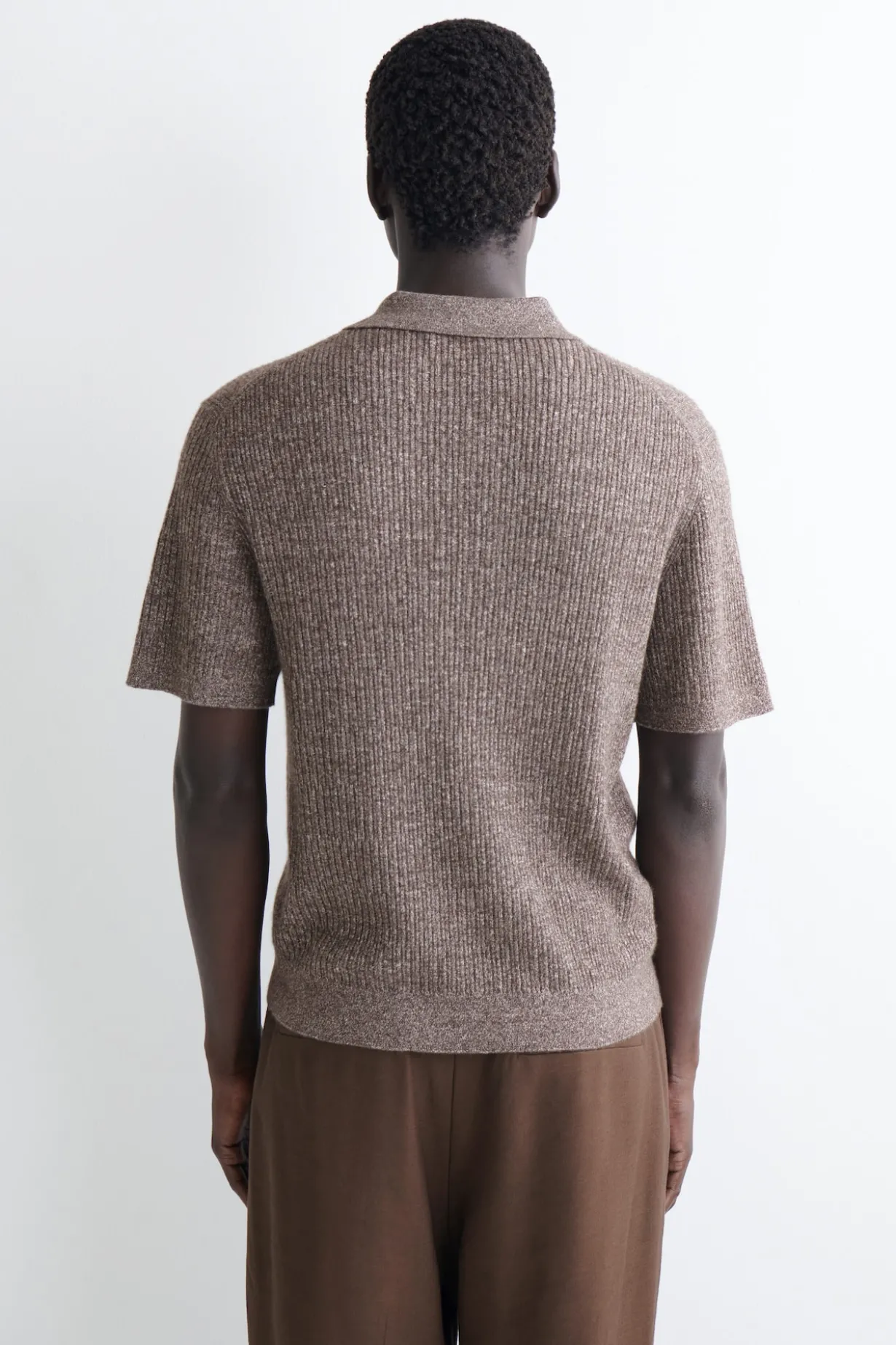 POLOSHIRT AUS KASCHMIR-LEINEN-MIX