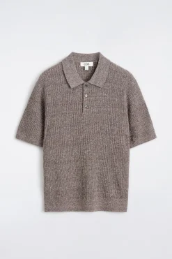 POLOSHIRT AUS KASCHMIR-LEINEN-MIX