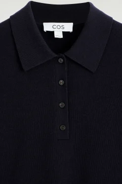 POLOSHIRT AUS MERINOWOLLE MIT VERKÜRZTEN ÄRMELN