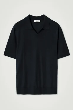 POLOSHIRT MIT OFFENEM KRAGEN AUS KASCHMIR