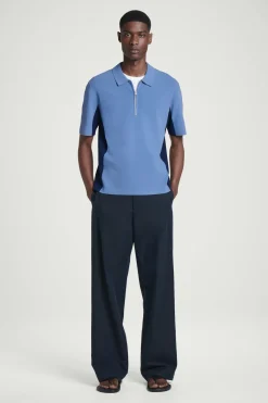 POLOSHIRT MIT REISSVERSCHLUSS UND MESH-EINSATZ
